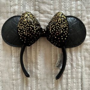 Walt Disney World 50th Anniversary Black and Gold Ears Headband